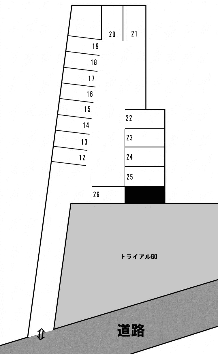 下川駐車場の駐車配置図