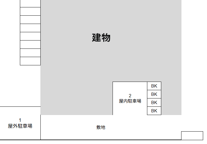 クロノス上永谷 駐車場の駐車配置図