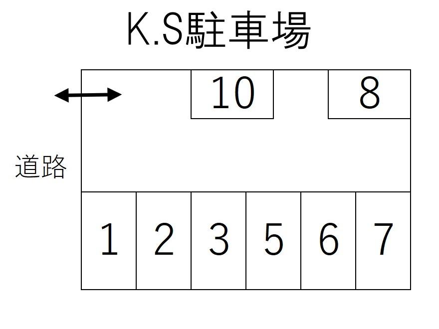 K.S駐車場の駐車配置図