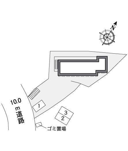 房丸(38856) 敷地外駐車場の駐車配置図