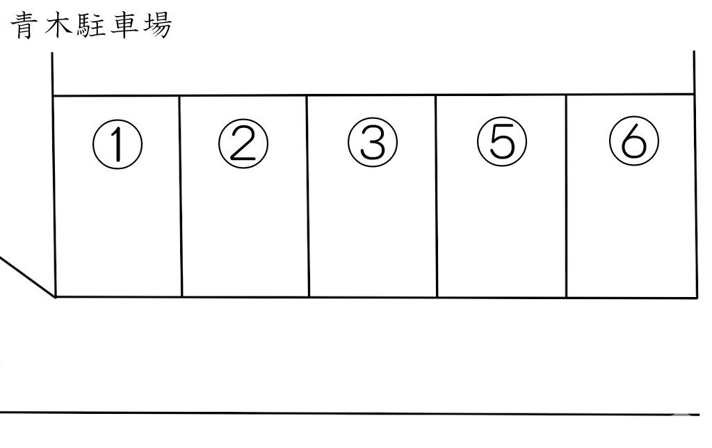 青木駐車場の駐車配置図