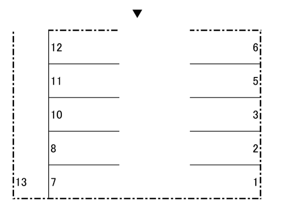 本宮町5-21駐車場の駐車配置図