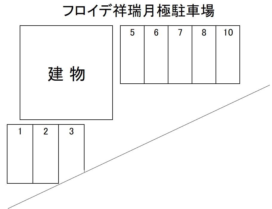 フロイデ祥瑞月極駐車場の駐車配置図
