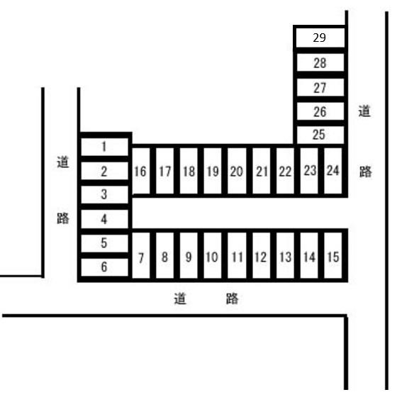 PD和田駐車場の駐車配置図