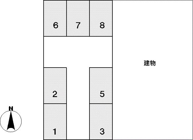 昭和町高岡駐車場の駐車配置図