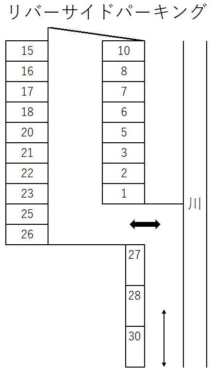 リバーサイドパーキングの駐車配置図