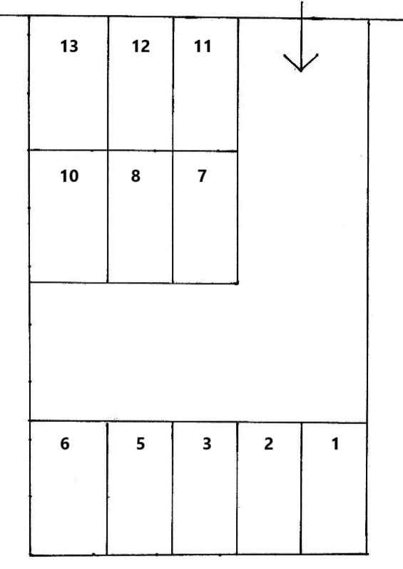 戎町駐車場の駐車配置図