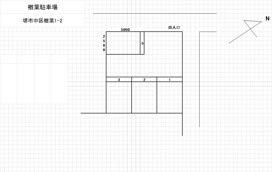 楢葉駐車場の駐車配置図