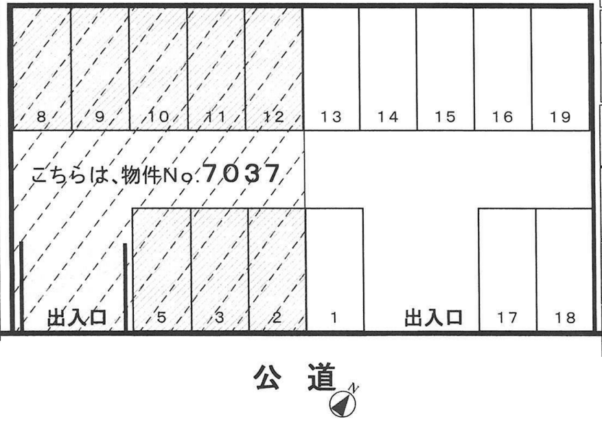中尾タカイチ駐車場(9548)の駐車配置図