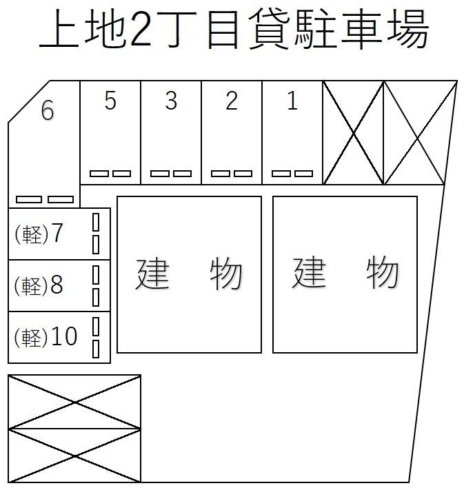 上地2丁目貸駐車場の駐車配置図