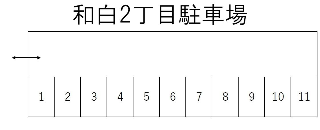 和白2丁目駐車場の駐車配置図