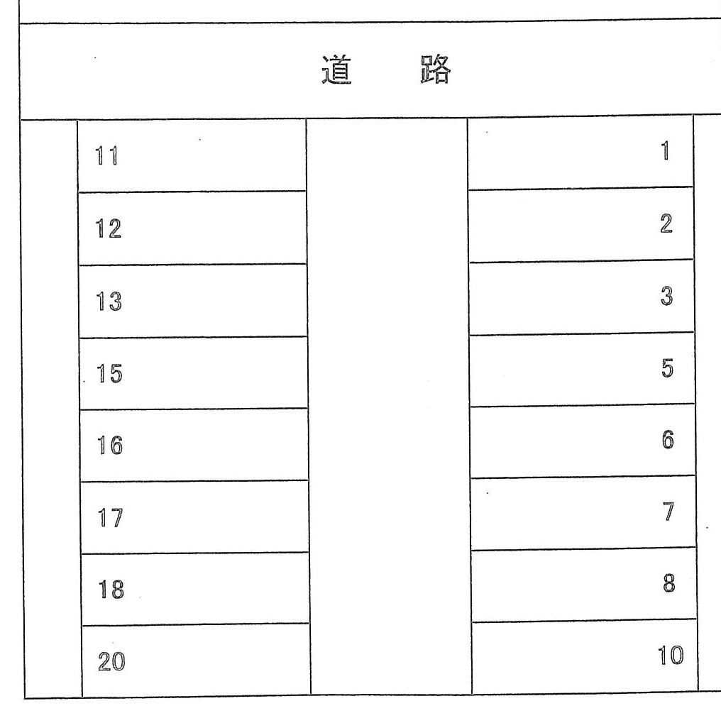 ゆたか駐車場の駐車配置図