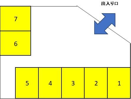 JINSEIパーキング12の駐車配置図