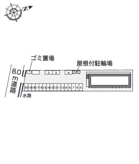 メゾン(40183)の駐車配置図