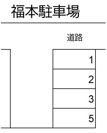 福本駐車場の駐車配置図