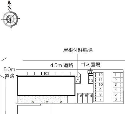 バーム(45000)の駐車配置図