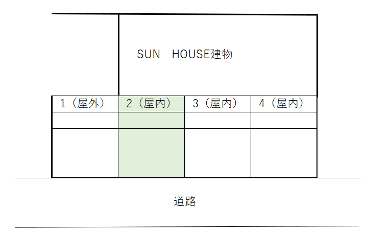 SAN HOUSEの駐車配置図