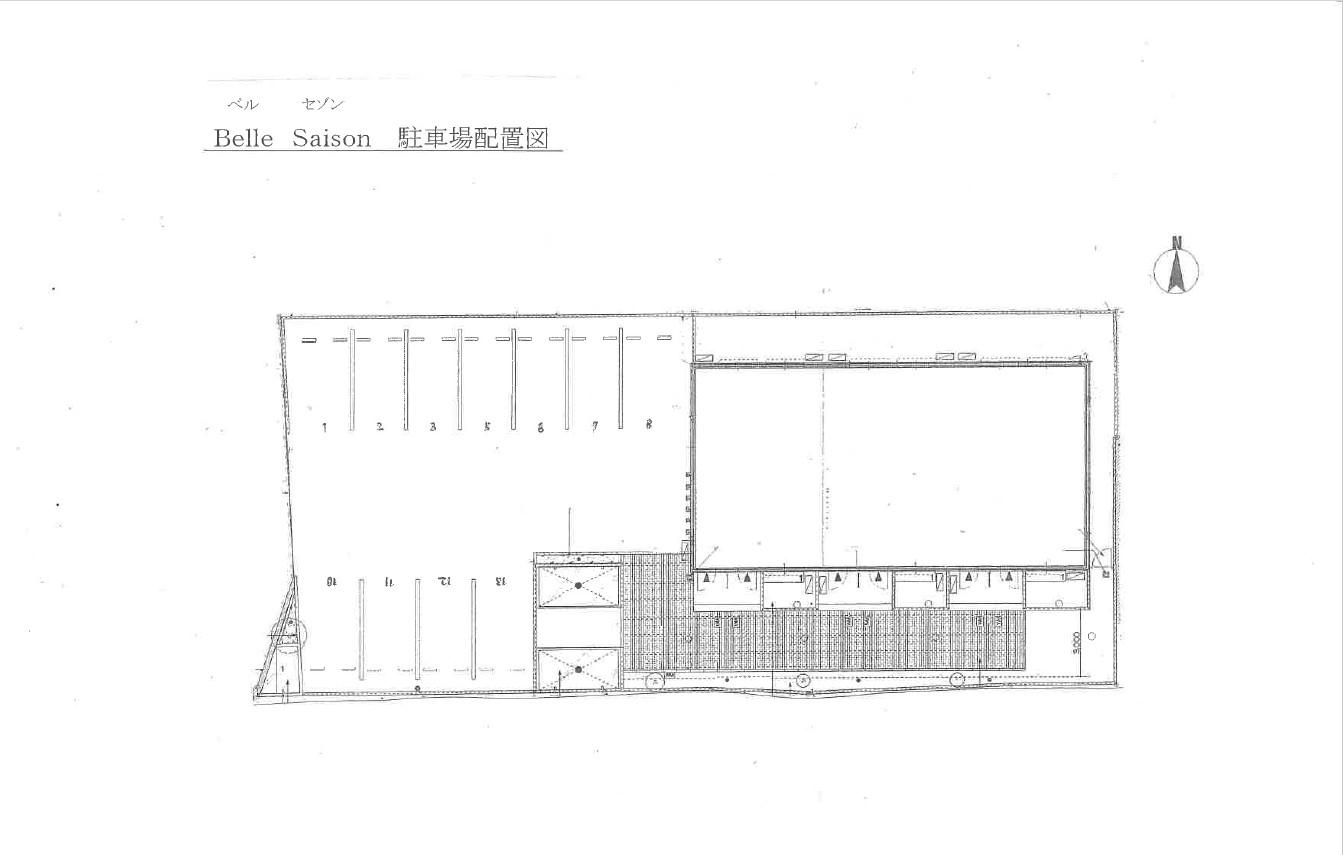 Belle Saisonの駐車配置図