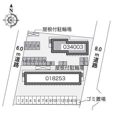 ソレーユ ツー(34003)の駐車配置図
