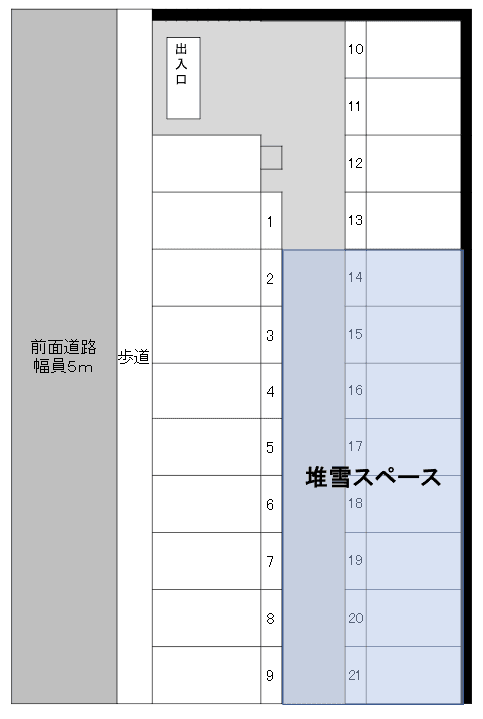 発寒8条14丁目駐車場の駐車配置図