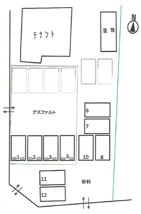 上谷刈3丁目駐車場の駐車配置図