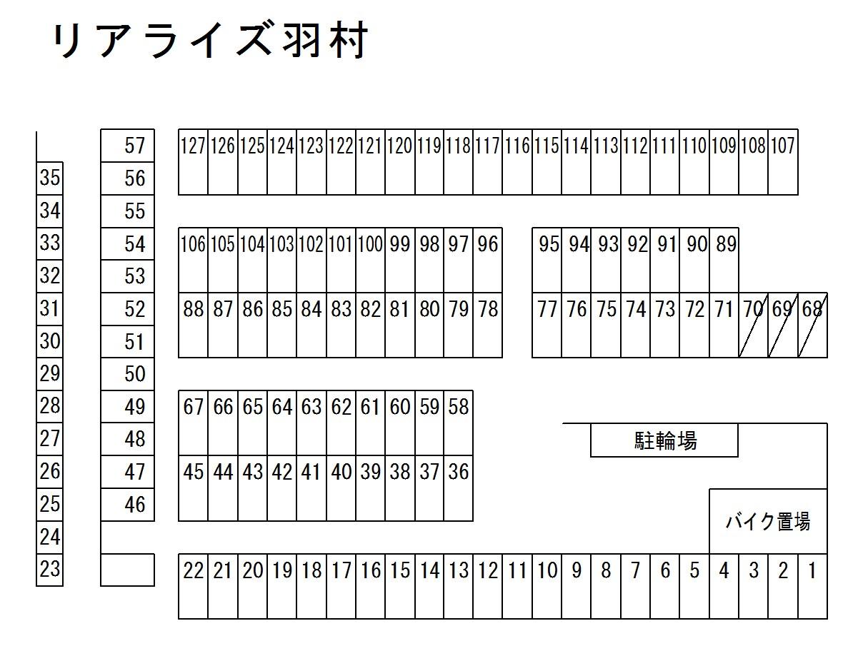 リアライズ羽村の駐車配置図
