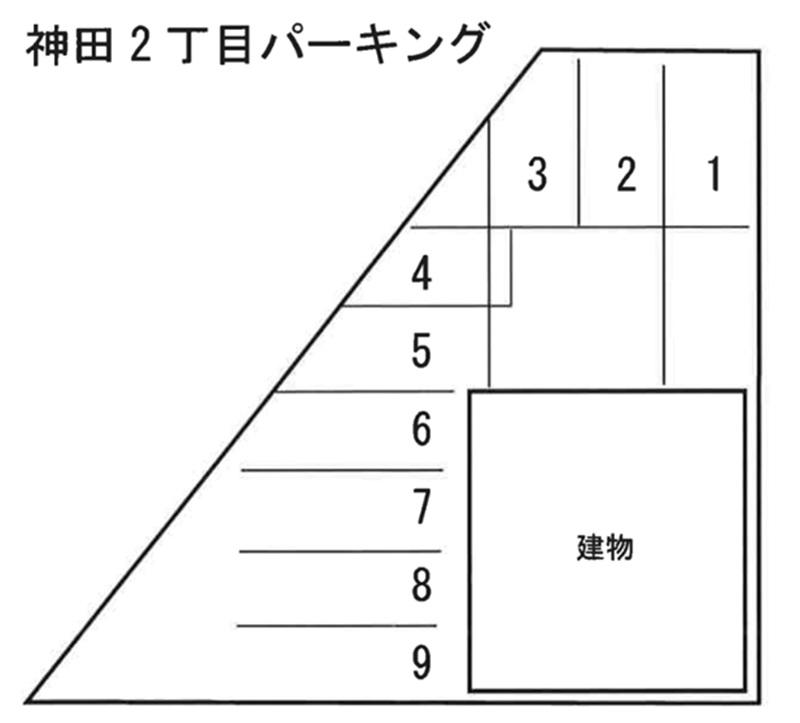 神田2丁目パーキングの駐車配置図