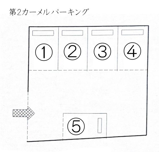 第2カーメルパーキングの駐車配置図