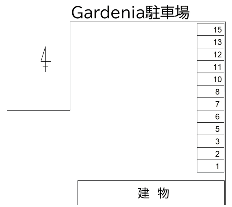Gardenia駐車場の駐車配置図