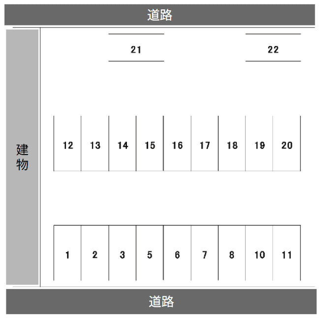 鳴海駅前駐車場の駐車配置図