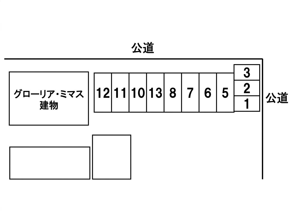 グローリア・ミマス駐車場の駐車配置図