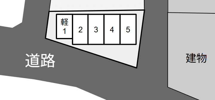 社田駐車場の駐車配置図