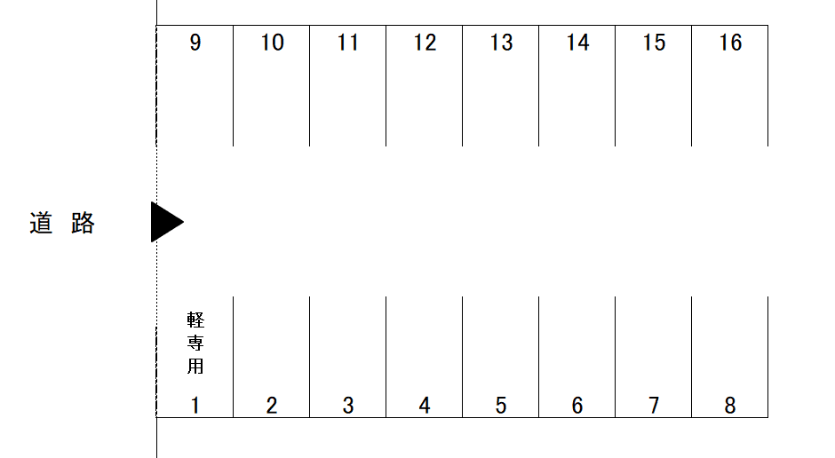 代官町相仁駐車場の駐車配置図