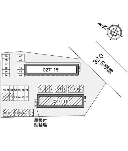アルカンシエル弐番館(27116)の駐車配置図