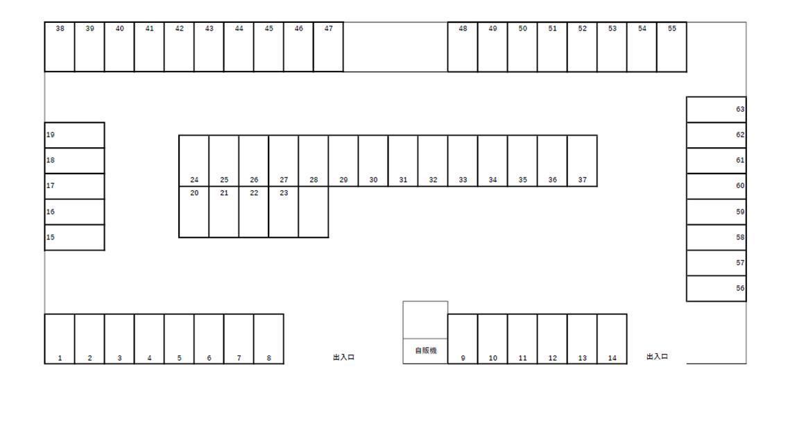 あらいくま駐車場の駐車配置図