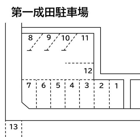 第一成田駐車場の駐車配置図