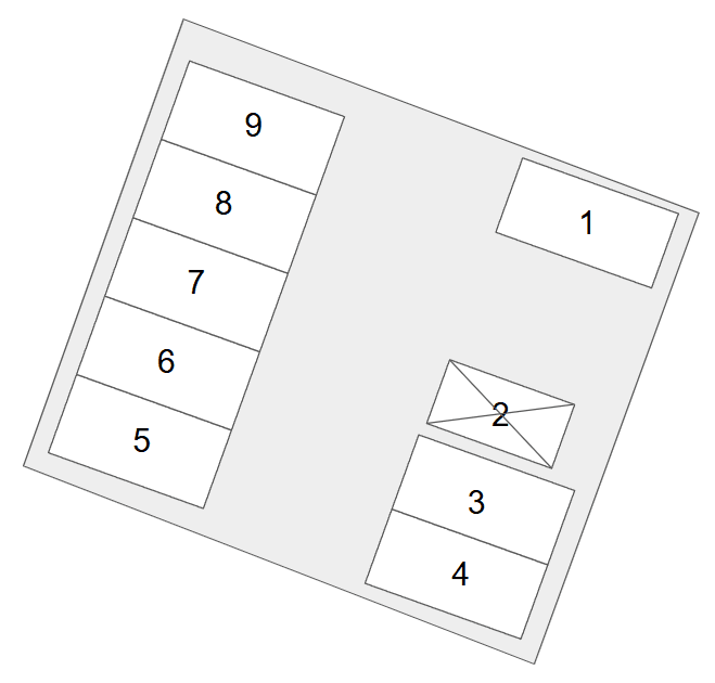 端詰町第2の駐車配置図