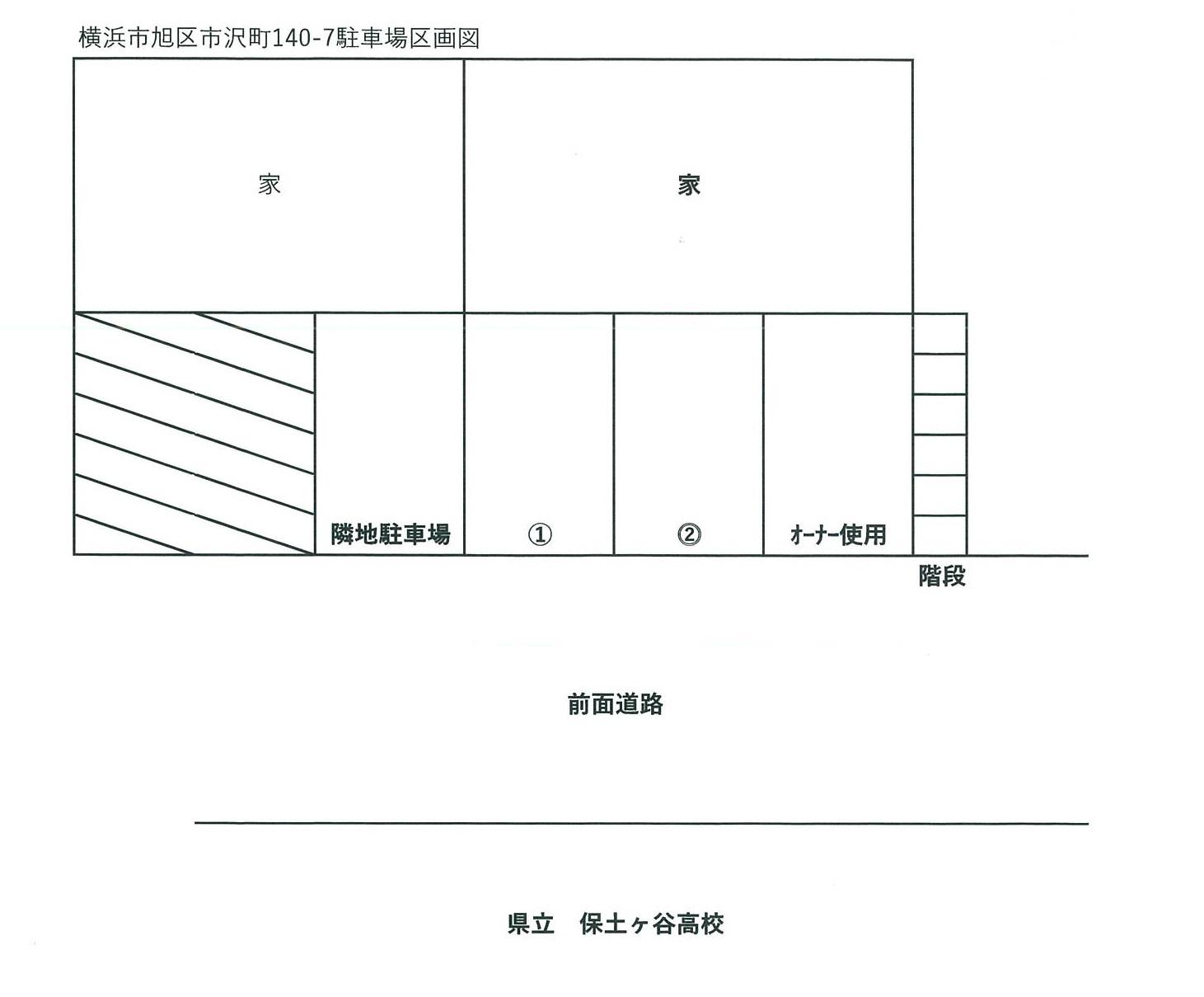 市沢町140-7の駐車配置図