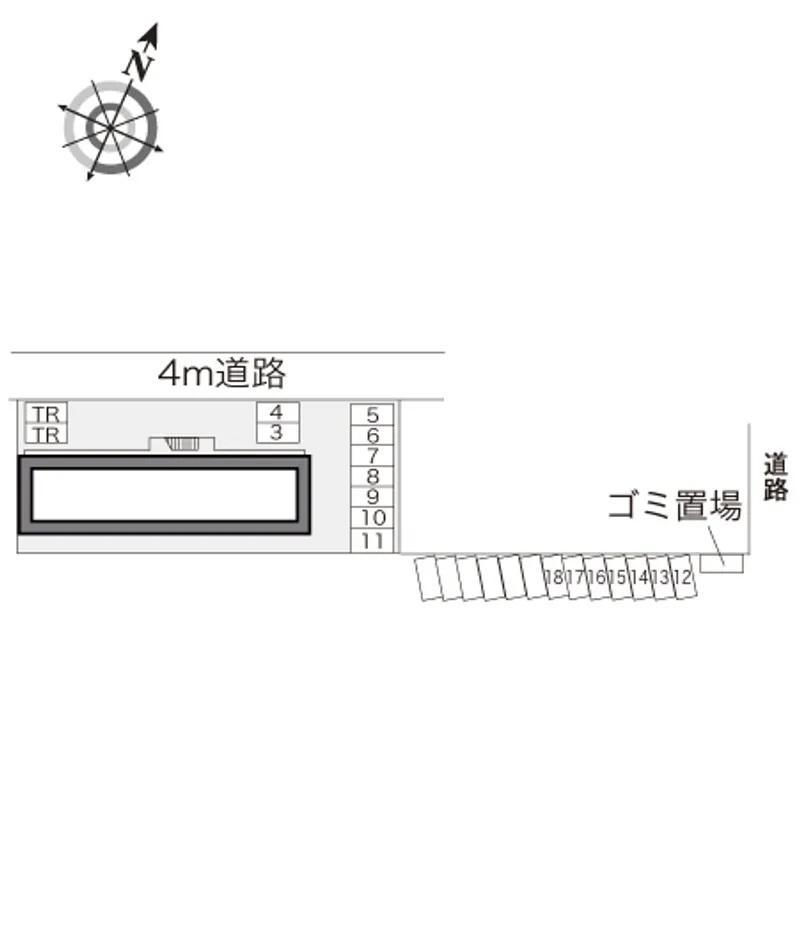 渓-せせらぎ-(12279) 敷地外駐車場の駐車配置図