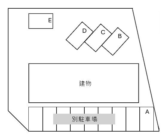 フェルメンテ杉山駐車場の駐車配置図