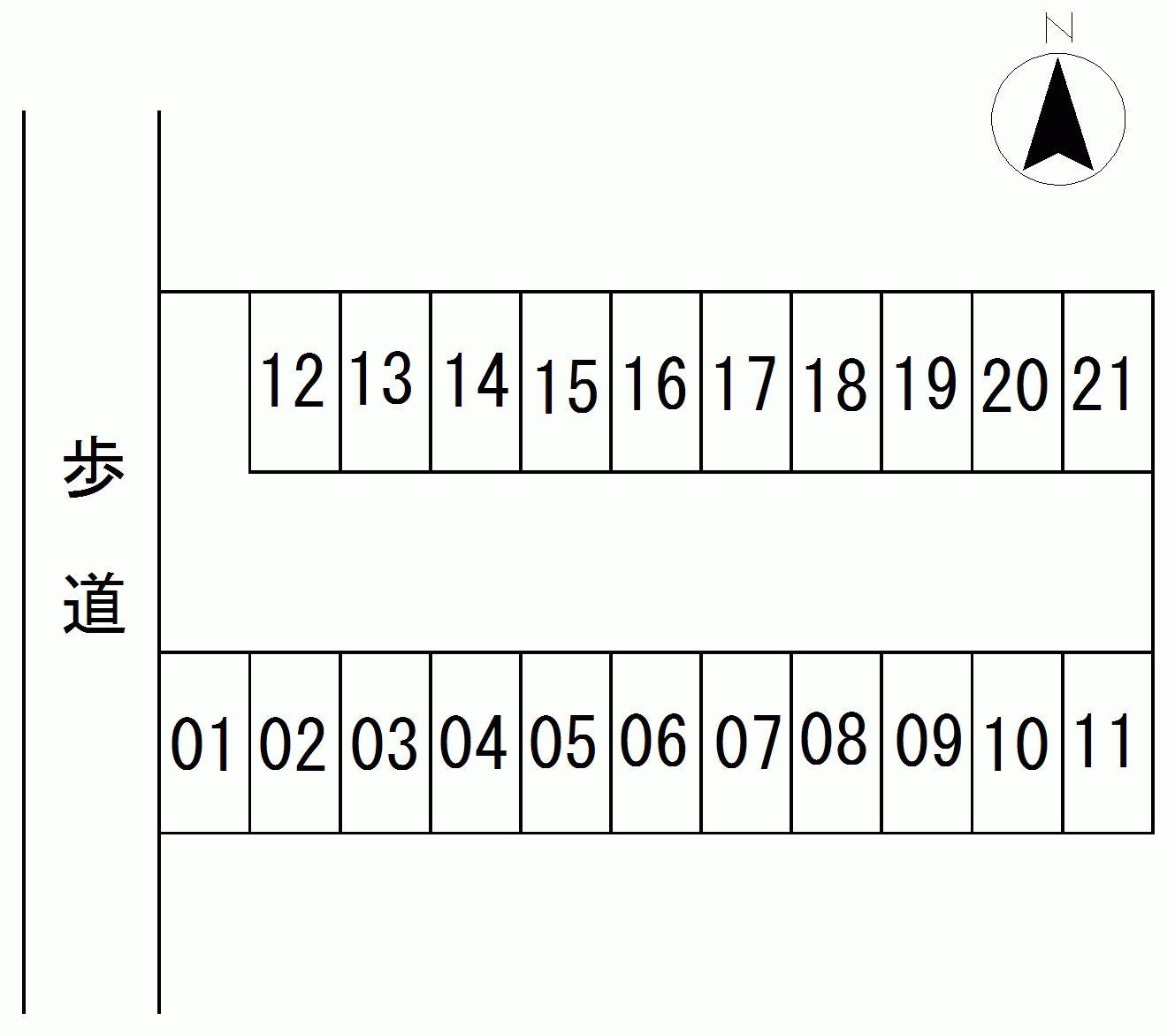 倉前駐車場の駐車配置図