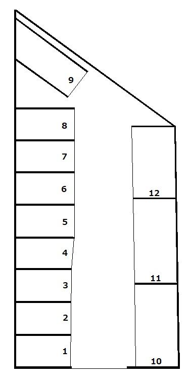 秋山B駐車場の駐車配置図