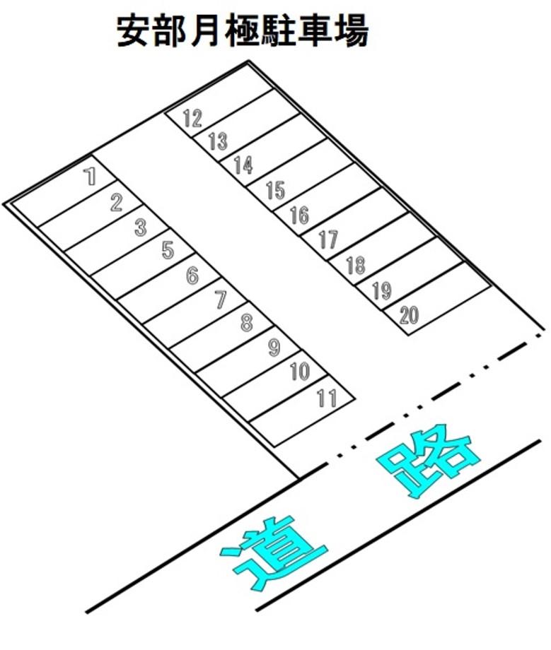 安部月極駐車場の駐車配置図