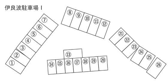 伊良波駐車場Ⅰの駐車配置図