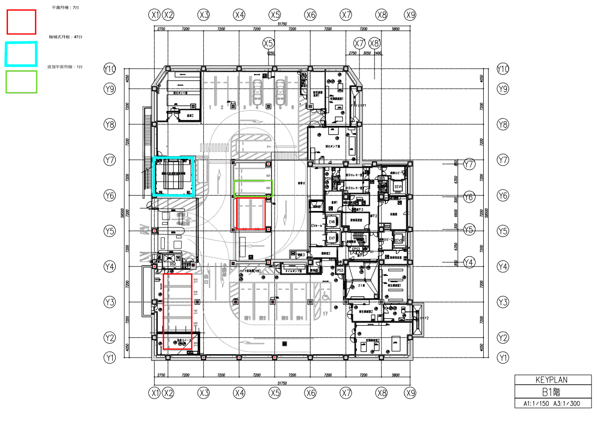 麹町弘済ビルディング駐車場の駐車配置図