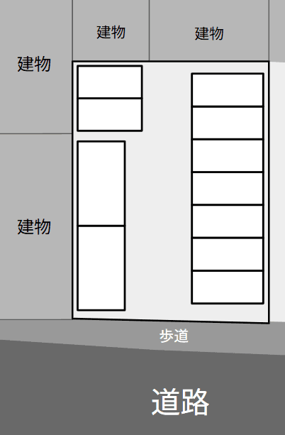 長根西口パーキングⅡの駐車配置図
