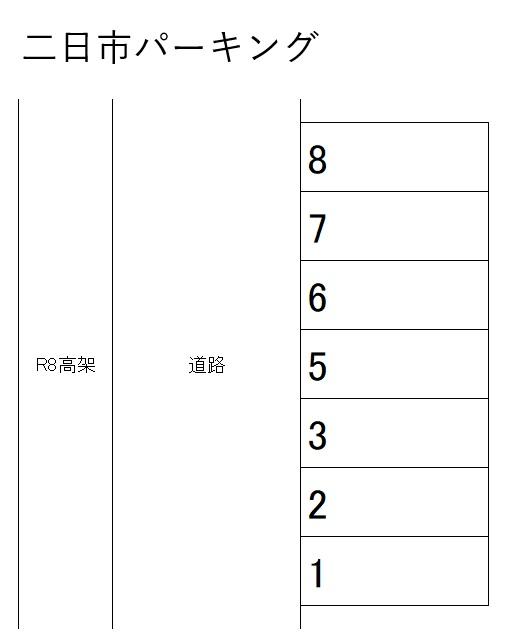 二日市パーキングの駐車配置図