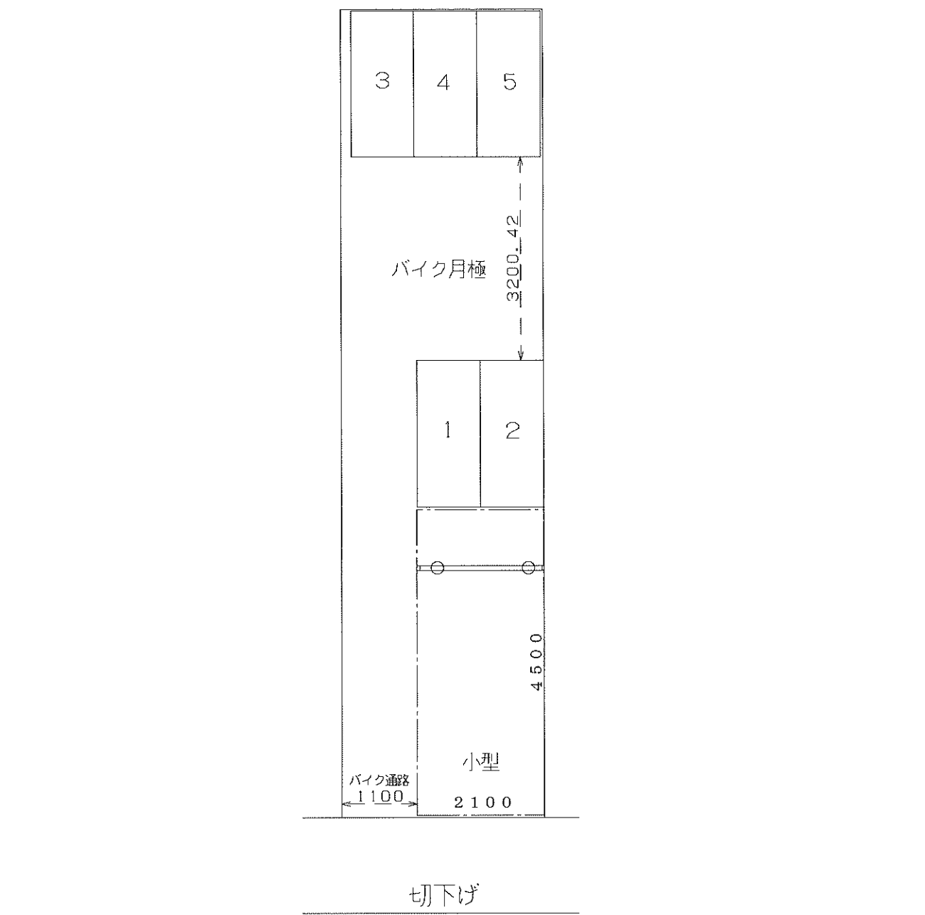 クレスト小金井市緑町の駐車配置図
