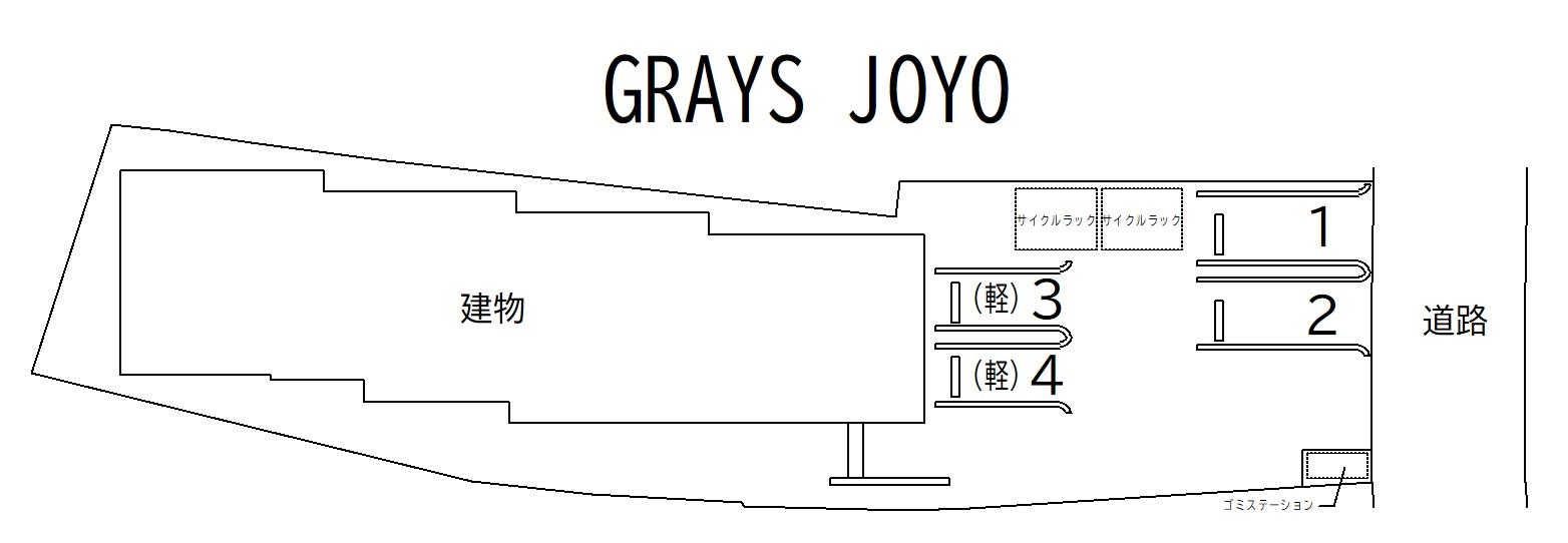 GRAYS JOYOの駐車配置図