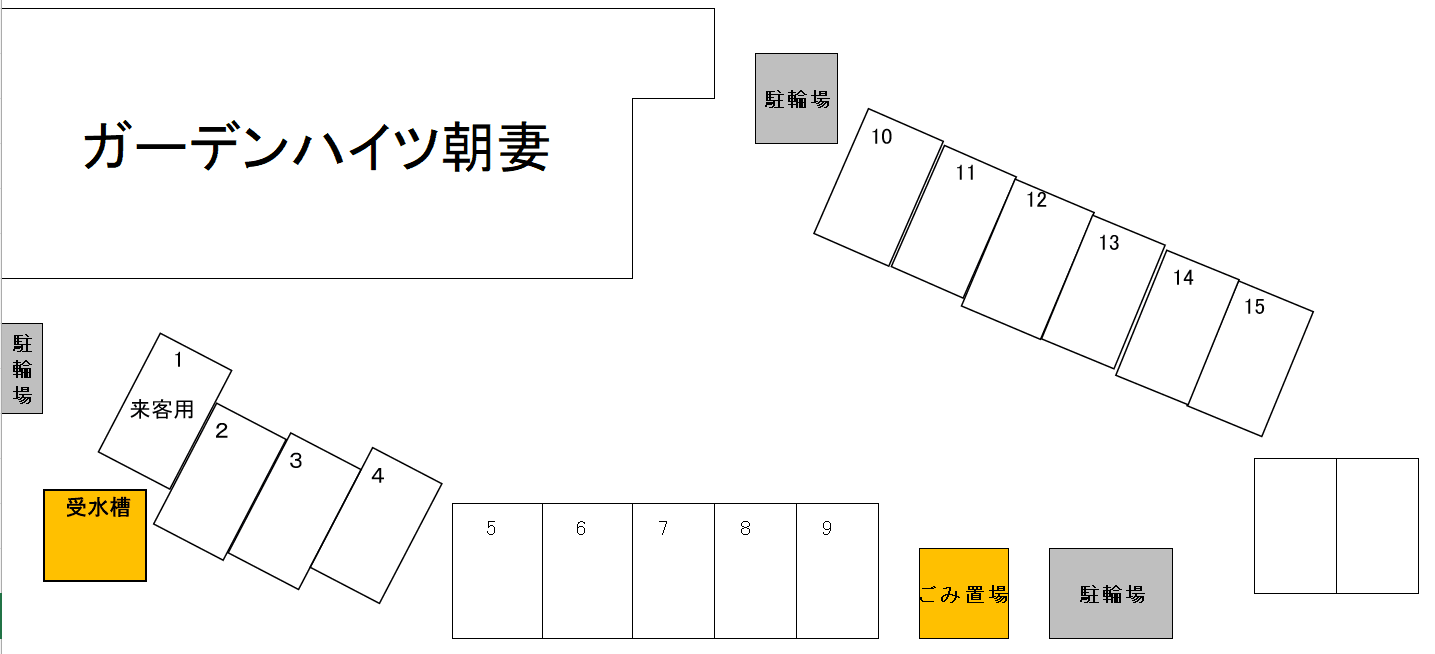 ガーデンハイツ朝妻の駐車配置図